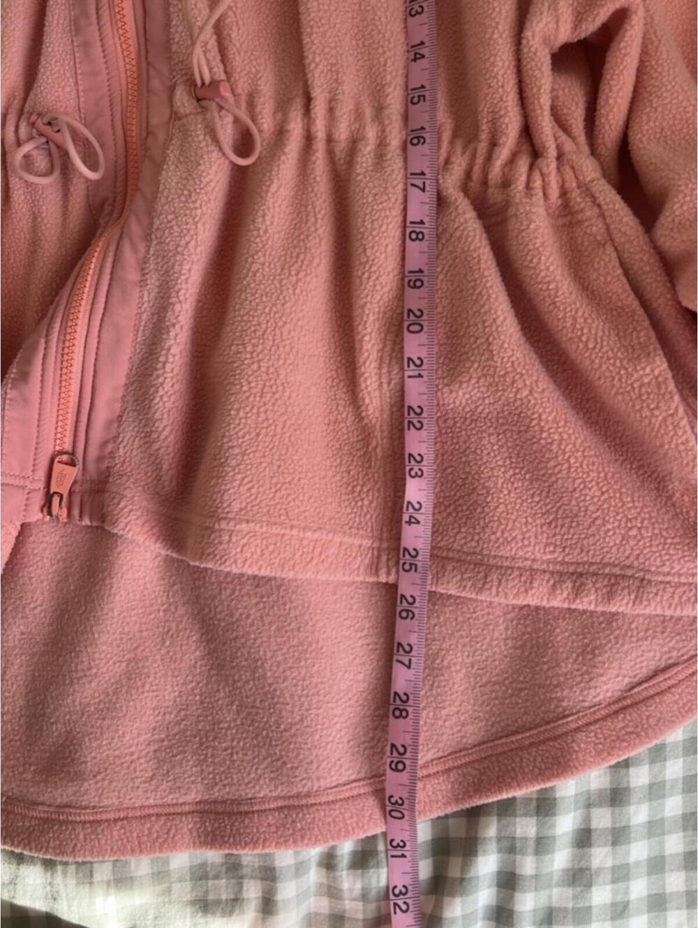 Free People Coral Pink Fleece Zip Up Women's Size M Oversized Cozy Outerwear - Picture 8 of 9